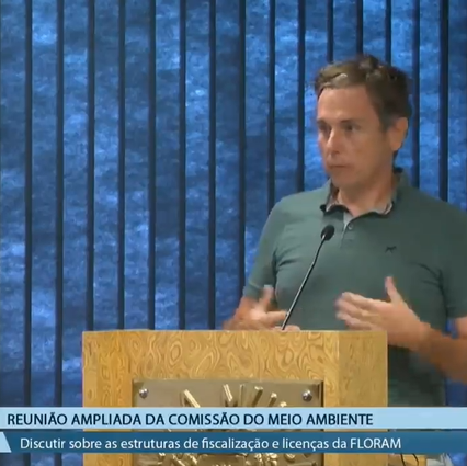 Fiscal fala na comissão de meio ambiente