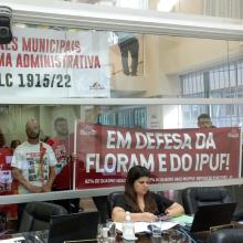 manifestação na Câmara
